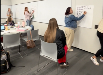 Middle School math teacher practice modeling in TLAC facilitated PD. Middle School math teacher practice modeling in TLAC facilitated PD.